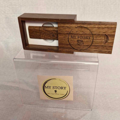 Mini Wooden Keepsake box and USB