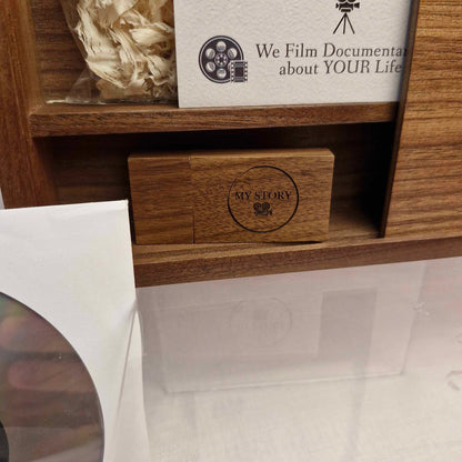 Large Wooden Keepsake box USB and DVD