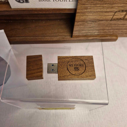 Large Wooden Keepsake box USB and DVD