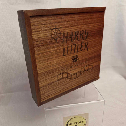 Large Wooden Keepsake box USB and DVD