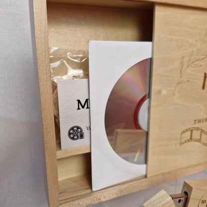 Large Wooden Keepsake box USB and DVD