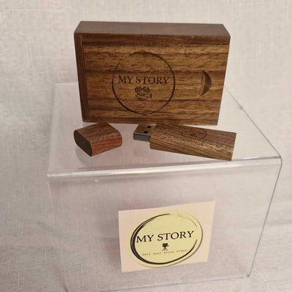 Mini Wooden Keepsake box and USB