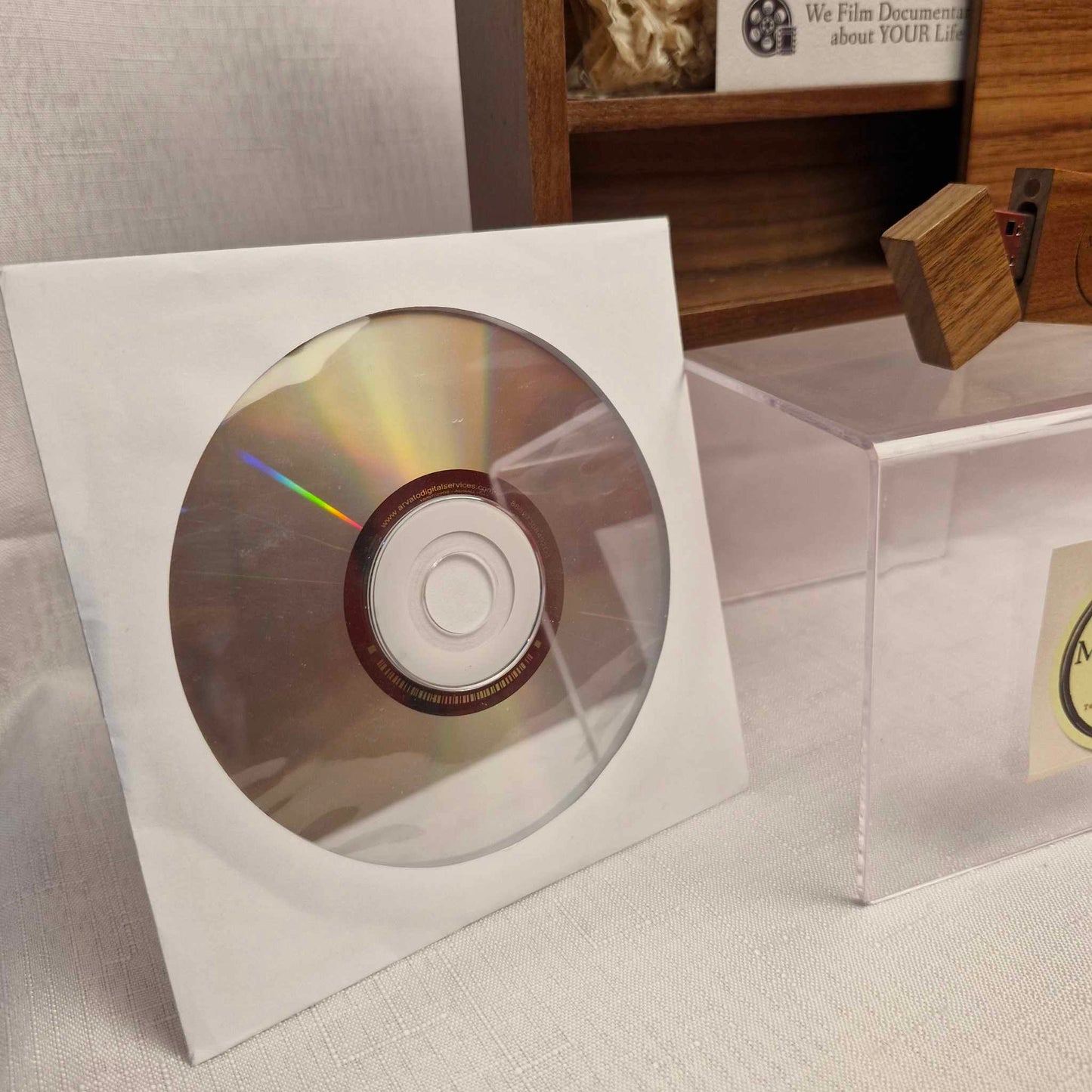 Large Wooden Keepsake box USB and DVD