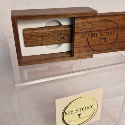 Mini Wooden Keepsake box and USB