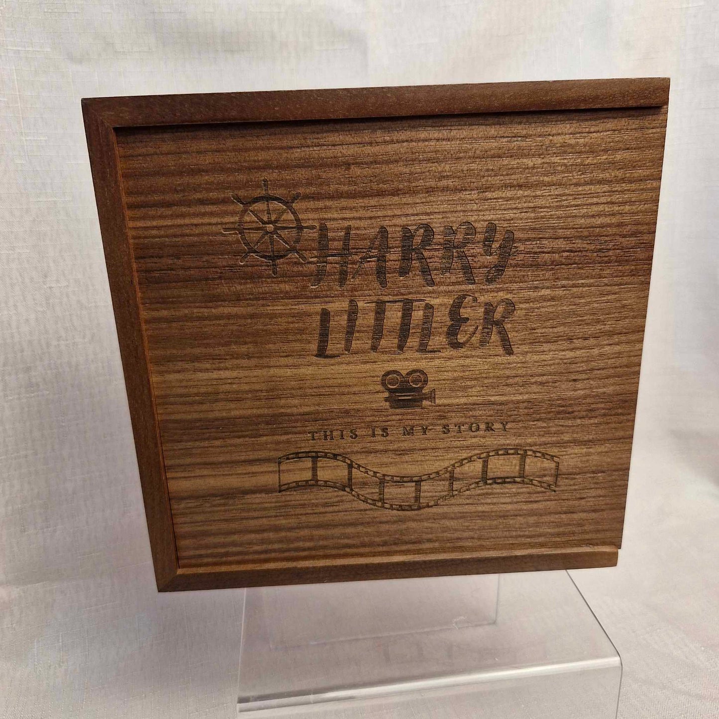 Large Wooden Keepsake box USB and DVD